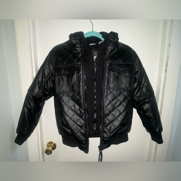 $60 Kids Black Pelle Pelle Quilted Jacket
